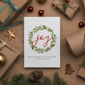 Jouw naam en jaar | kerstfeestvreugde Waterverf Wr Notitiekaartje