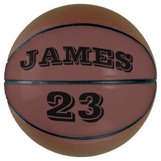 Jouw naam en Nummer Gepersonaliseerd Basketbal (Voorkant)