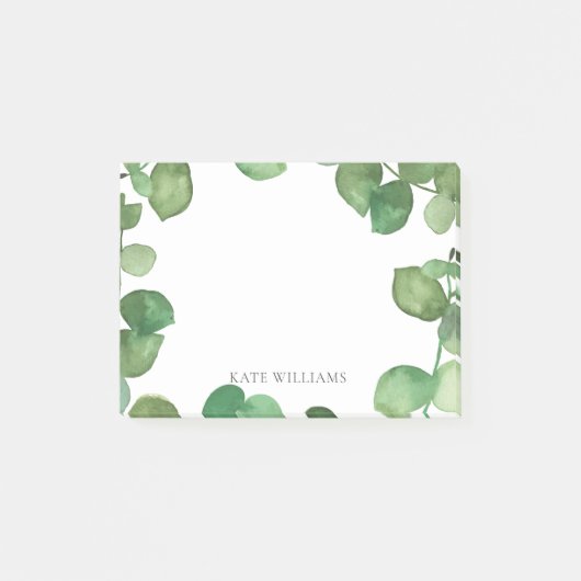 Jouw naam Eucalyptusbladeren toevoegen Post-it® Notes (Voorkant)