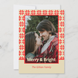 jouw naam faux noords patroon feestdagenkaart