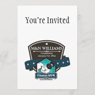 Jouw naam fitness Gym Logo aanpassen Kaart