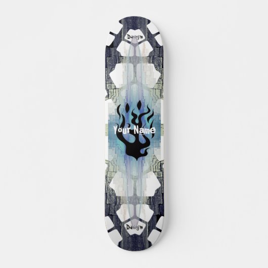 Jouw naam Flames Skateboard (Voorkant)