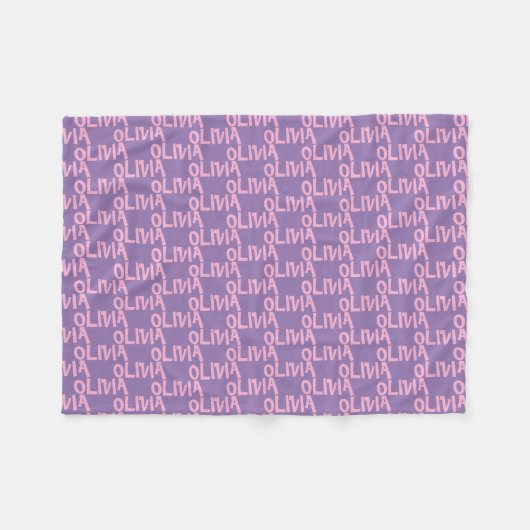 Jouw naam Fleece Blanket Deken (Voorkant (Horizontaal))