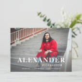 Jouw naam & Foto Afstuderen aankondiging M 2 (Staand voorkant)