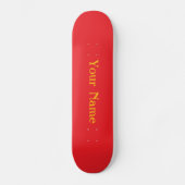 Jouw naam gepersonaliseerd rood skateboard (Voorkant)