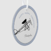 jouw naam here Boy Airplane kerstversiering Ornament (voorkant)