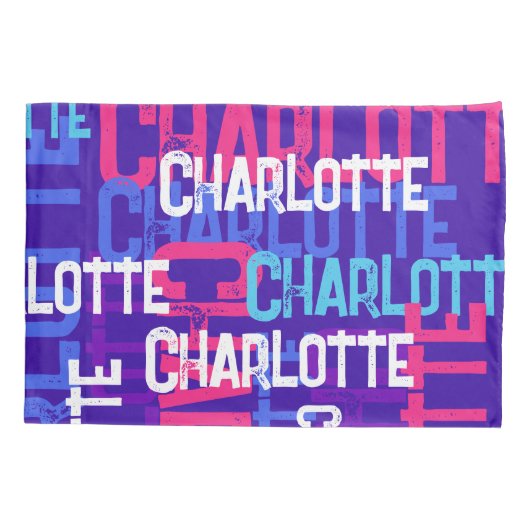 JOUW NAAM Herhalend aangepast teken Kussensloop (Achterkant)