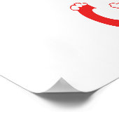 Jouw naam hier! Aangepaste letter C Teddy Bear San Poster (Hoek)