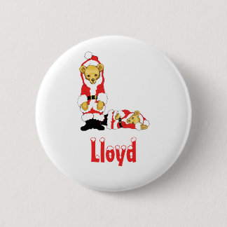 jouw naam hier! Aangepaste letter L Teddy Bear San Ronde Button 5,7 Cm