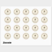 Jouw naam hier Editable White Honey Jar bee Label (Vel)