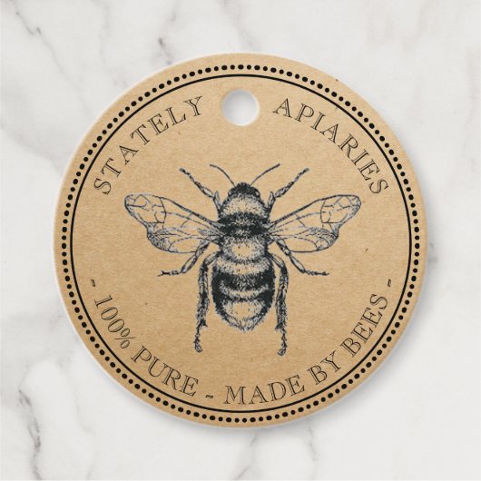 Jouw naam Hier Kraft  Honey Jar Label (Voorkant)