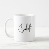 Jouw naam hier Moderne Sjabloon handschrift Koffiemok (Links)
