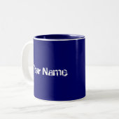 jouw naam Hier Mok Blauw (Voorkant links)