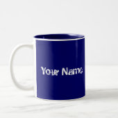 jouw naam Hier Mok Blauw (Links)