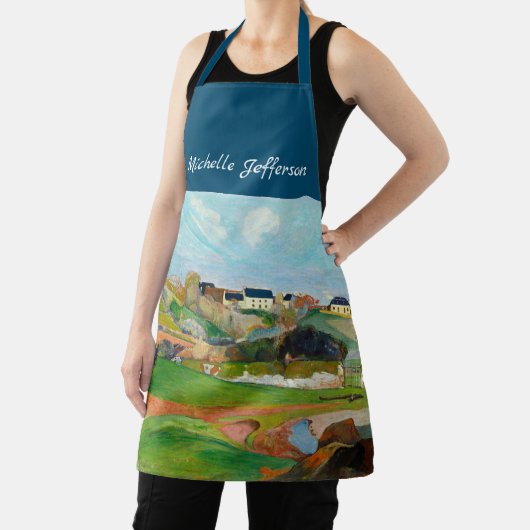 Jouw naam Impressionist pastoraal schilderen Gaugu Schort (Insitu)