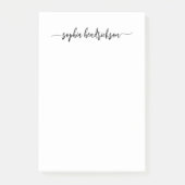 Jouw naam in Modern Script | Zwart-wit Post-it® Notes (Voorkant)