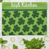 Jouw naam Irish Kitchen St Patrick's Day Theedoek (Gevouwen)