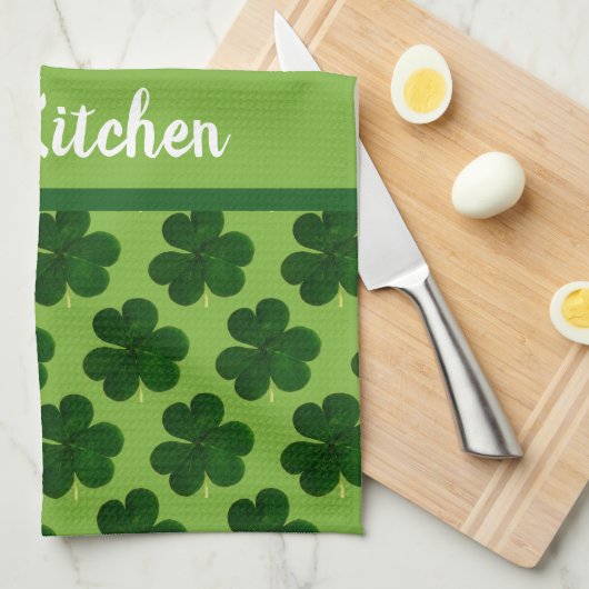 Jouw naam Irish Kitchen St Patrick's Day Theedoek (Quarter Fold)