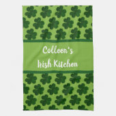 Jouw naam Irish Kitchen St Patrick's Day Theedoek (Verticaal)
