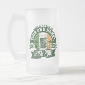 Jouw naam Irish Pub | Aangepaste St. Patty Dag Matglas Bierpul (Links)
