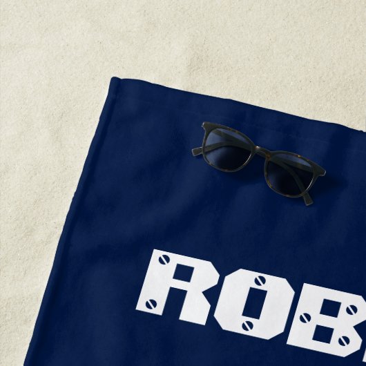 (Jouw naam) Kapitein van de boot Strandlaken (In situ)