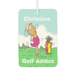Jouw naam Keuze. Golf Addict Luchtverfrisser