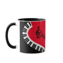 Jouw naam/kleur rode, vervormbare Clef Piano Keys 