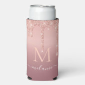 Jouw naam Koelbox Roos Gold Blush Glitter (Seltzer Voorkant)