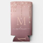 Jouw naam Koelbox Roos Gold Blush Glitter (Achterkant)