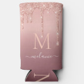 Jouw naam Koelbox Roos Gold Blush Glitter (Voorkant)