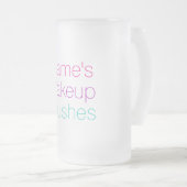  Jouw naam Makeup Brushder Matglas Bierpul (Voorkant rechts)