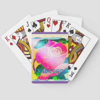 Jouw naam met slagschaduw, Star Beams Roos, Pokerkaarten