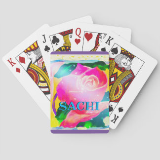 Jouw naam met slagschaduw, Star Beams Roos, Pokerkaarten