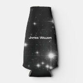 Jouw naam met sterren in Deep Space Best Man Flesjeskoeler (Voorkant)