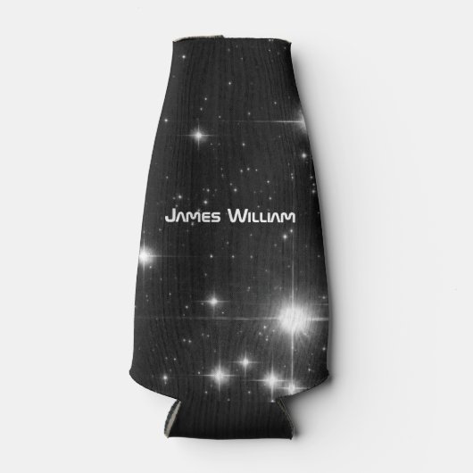 Jouw naam met sterren in Deep Space Best Man Flesjeskoeler (Voorkant)