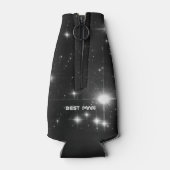 Jouw naam met sterren in Deep Space Best Man Flesjeskoeler (Achterkant)