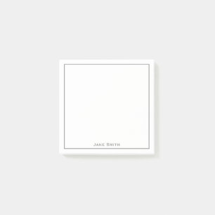 jouw naam minimalistisch grijs/wit post-it® notes