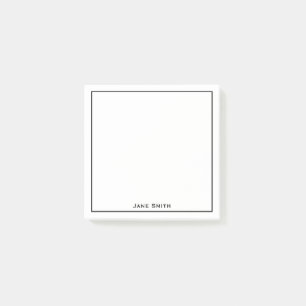 jouw naam minimalistisch zwart/wit post-it® notes