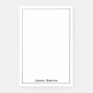 jouw naam minimalistisch zwart/wit post-it® notes