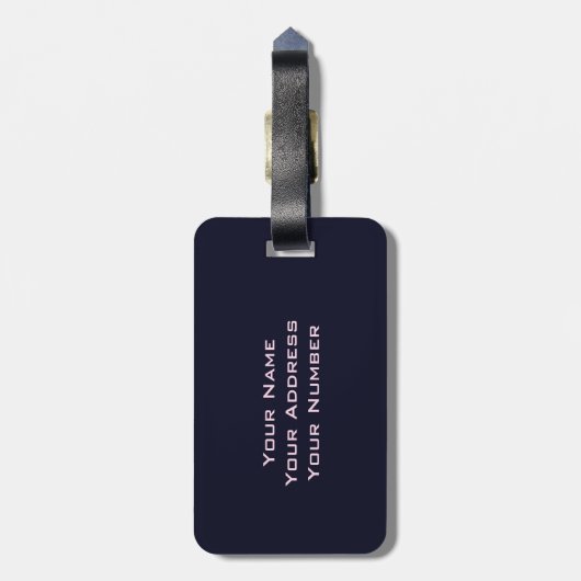 Jouw naam & Modern Weaving Stripes Bagagelabels (Achterkant verticaal)