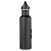 Jouw naam of bedrijfsnaam | Modern mannelijk grijs Waterfles (Links)