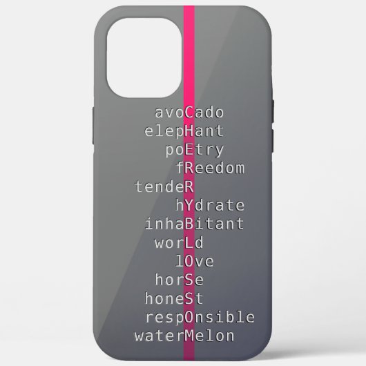 Jouw naam of bericht met kruiswoordpuzzels? Case-Mate iPhone case (Achterkant)