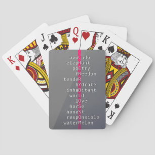 Jouw naam of bericht met kruiswoordpuzzels? pokerkaarten