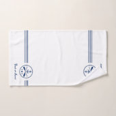 Jouw naam of Boot Nautische Anker & Gekruiste riem Bad Handdoek (Handdoek)