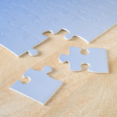 Jouw naam of Word | Blauwe gradiënt Ombre Legpuzzel (Zijkant)