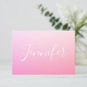 Jouw naam of Word | Roze ombre (Staand voorkant)