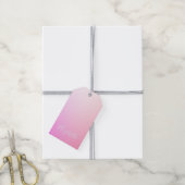 Jouw naam of Word | Roze Ombre Gradatie Cadeaulabel (Met Touw)