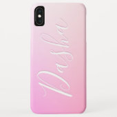 Jouw naam of Word | Roze Ombre Gradatie Case-Mate iPhone Case (Achterkant)