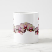 Jouw naam Orchid Flowers Personalized Extra Grote Beker (Voorkant)