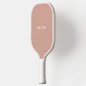 Jouw naam over eenvoudige neutrale terracotta pickleball paddle (Links)
